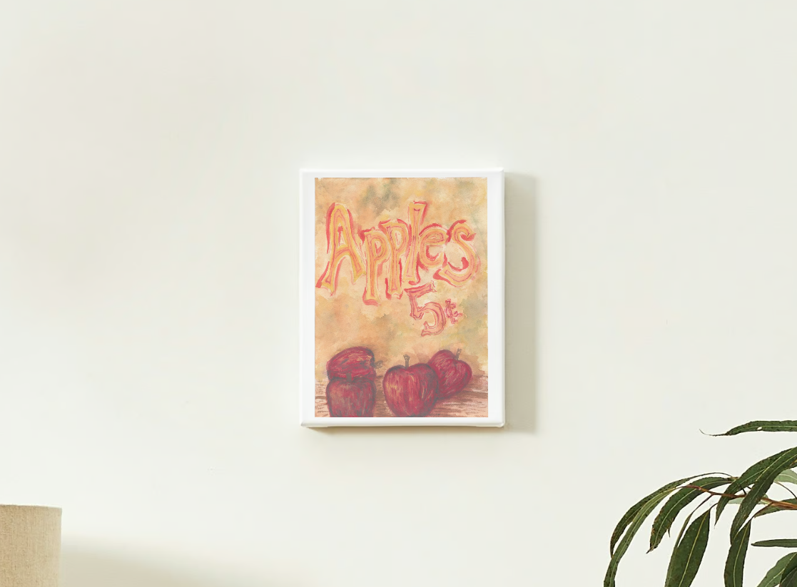 Home Decor Fall Rustic Apples Art Print