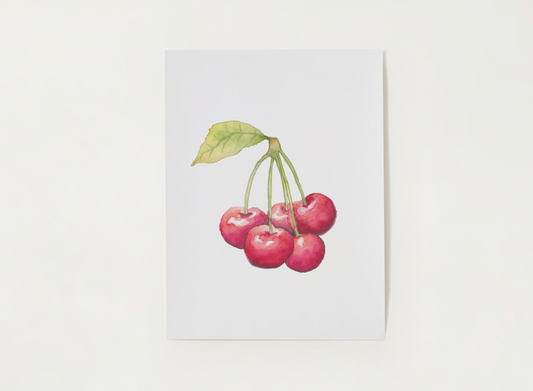 Home Decor Summer Juicy Cherries Art Print