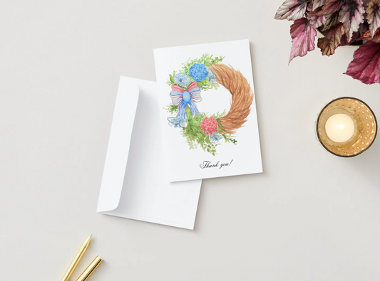 Thank You Card Summer Wreath