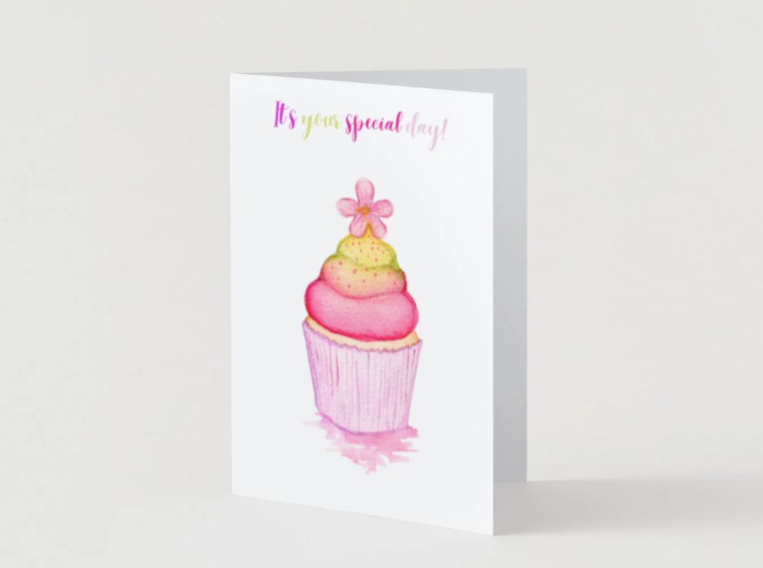 Birthday Card Spring Birthday Cupcake
