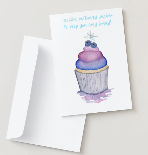 Birthday Card Winter Birthday Cupcake