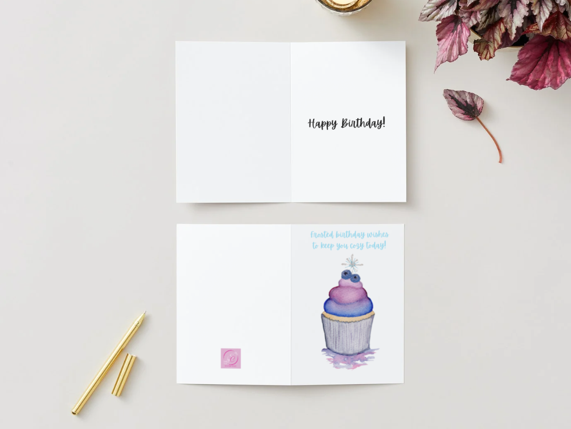 Birthday Card Winter Birthday Cupcake
