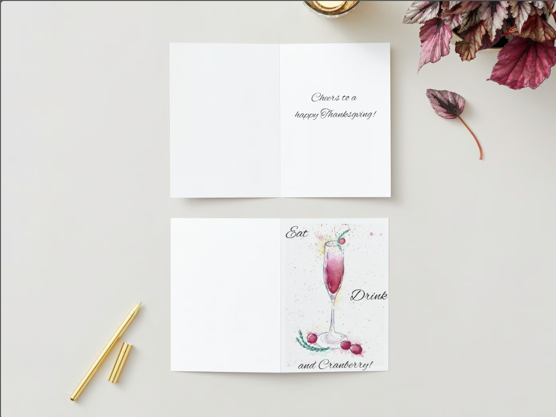 Holiday Card Elegant Thanksgiving